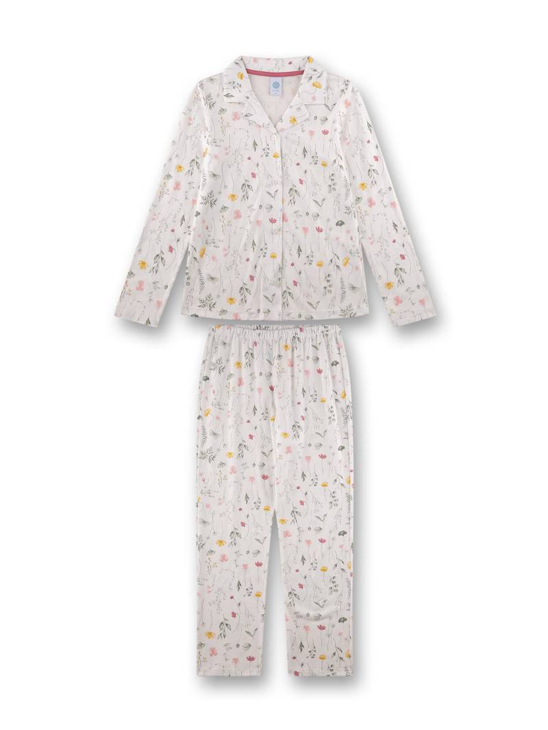 Sanetta - Schlafanzug lang white pebble - Gr. - 164 von Sanetta