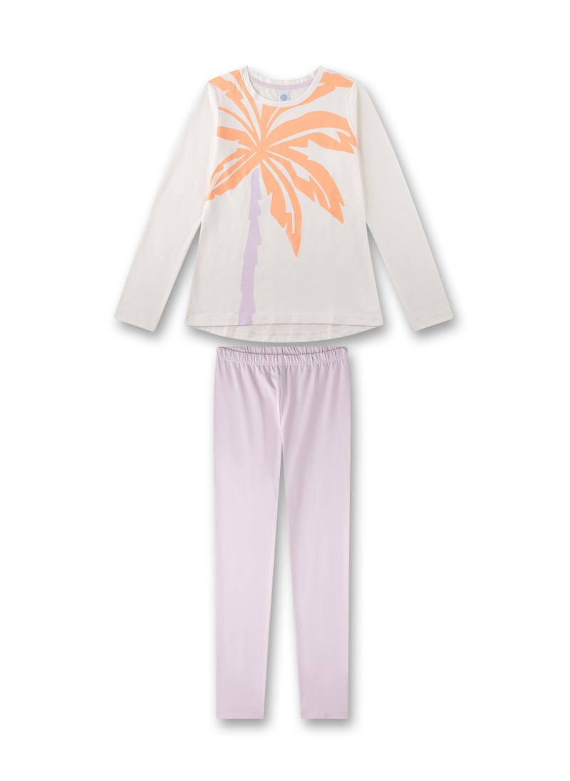 Sanetta - Schlafanzug lang white pebble - Gr. - 176 von Sanetta