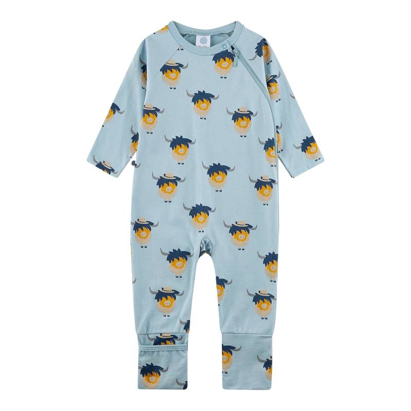 Sanetta Schlafoverall mit Klappfuß Highland Cattle von Sanetta