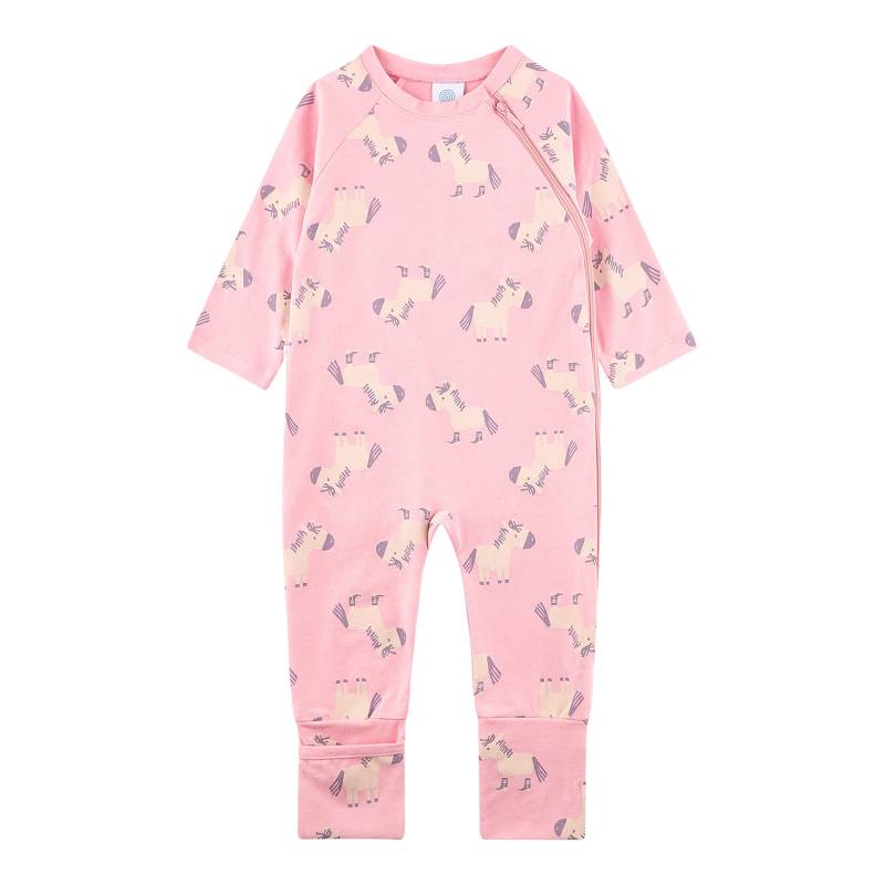 Sanetta Schlafoverall mit Klappfuß Pferde von Sanetta