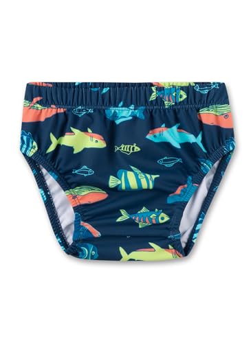 Sanetta Schwimmwindel Dunkelblau | Praktischer und nachhaltiger Badeslip aus recyceltem Polyester für Jungen. Bademode für Babys von Sanetta