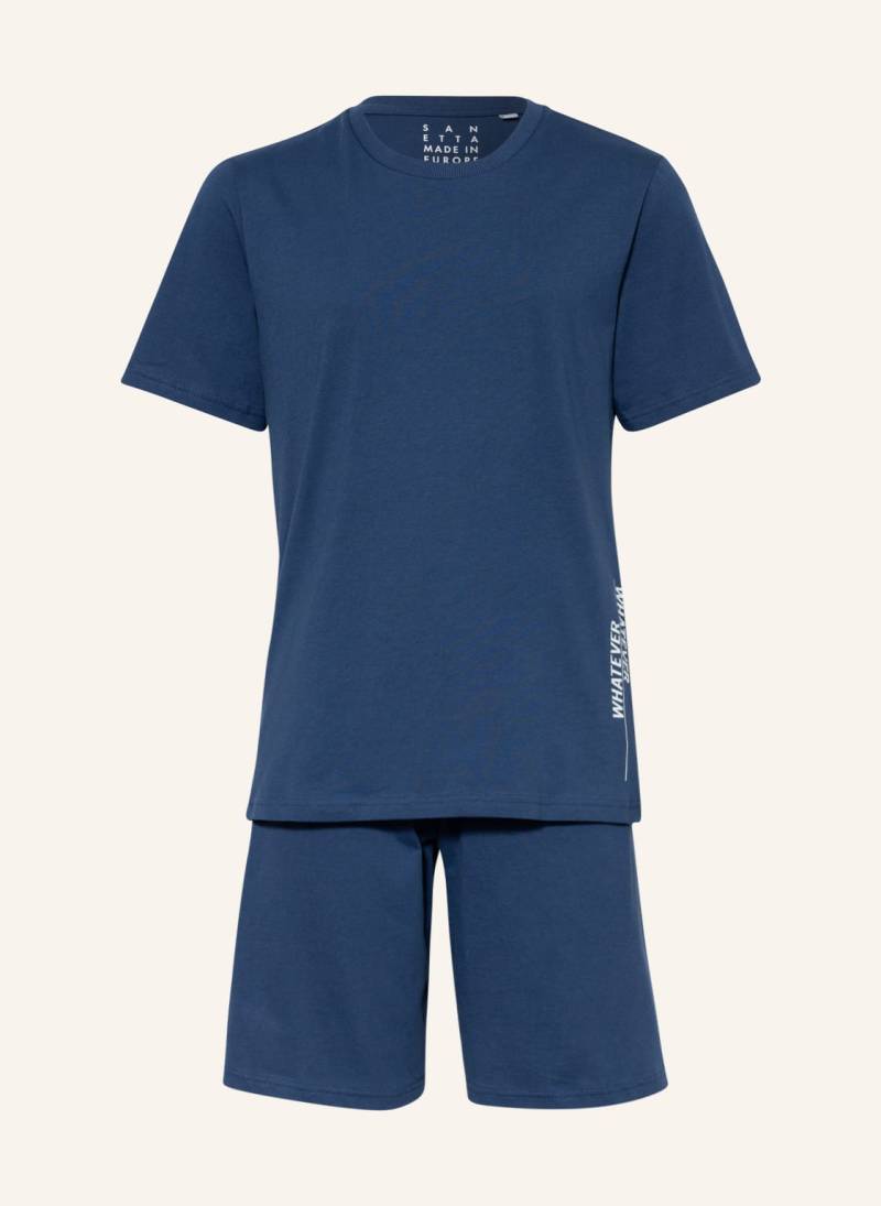 Sanetta Shorty-Schlafanzug blau von Sanetta