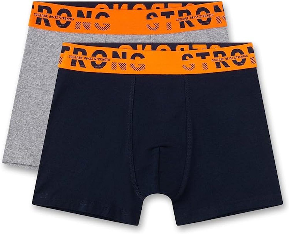 Sanetta Slip Sanetta Jungen 2er Pack Unterhosen Boxershorts STRONG grau schwarz (Doppelpack, 1-St) von Sanetta