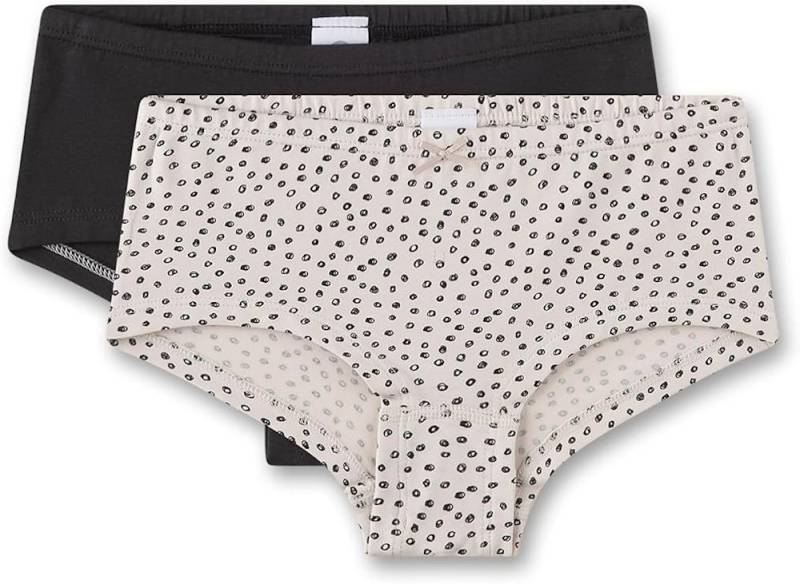 Sanetta Slip Sanetta Mädchen 2er Pack Cutbrief Slip gepunktet + uni schwarz (Doppelpack, 2-St) von Sanetta