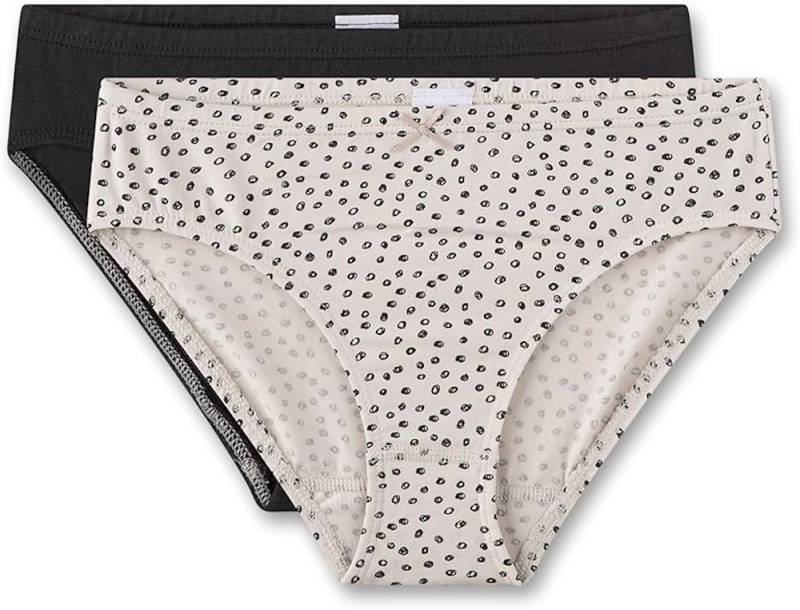 Sanetta Slip Sanetta Mädchen 2er Pack Rioslips Slip gepunktet + uni schwarz (Doppelpack, 2-St) von Sanetta