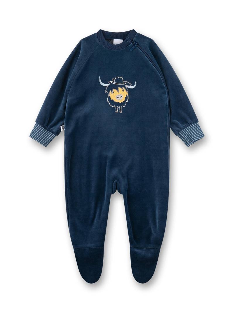 Sanetta - Strampler/Overall dark denim - Gr. - 074 von Sanetta