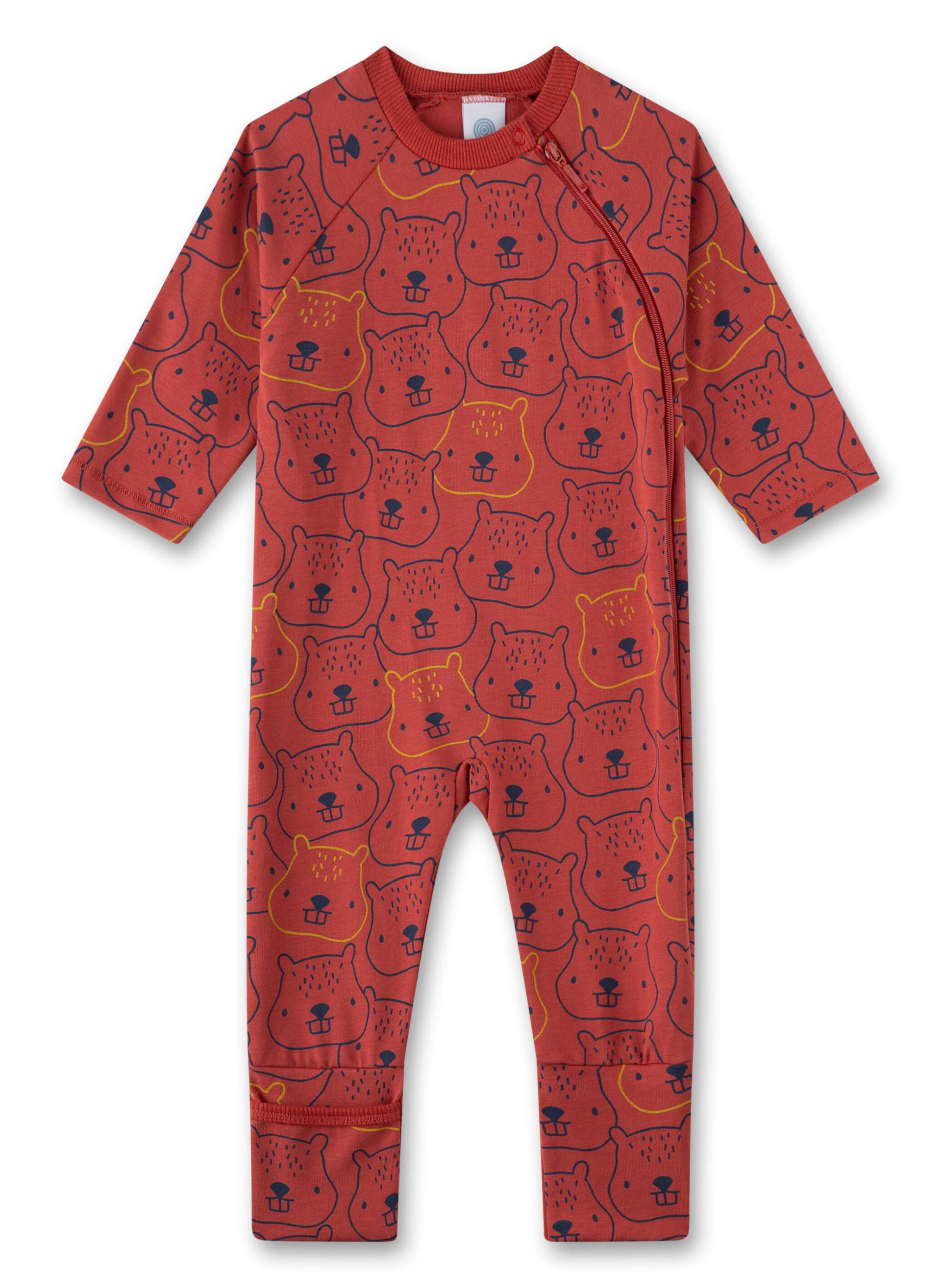 Sanetta - Strampler/Overall red spice - Gr. - 068 von Sanetta