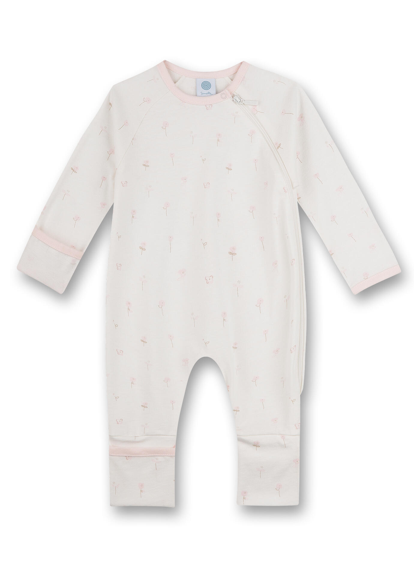 Sanetta - Strampler/Overall white pebble - Gr. - 062 von Sanetta