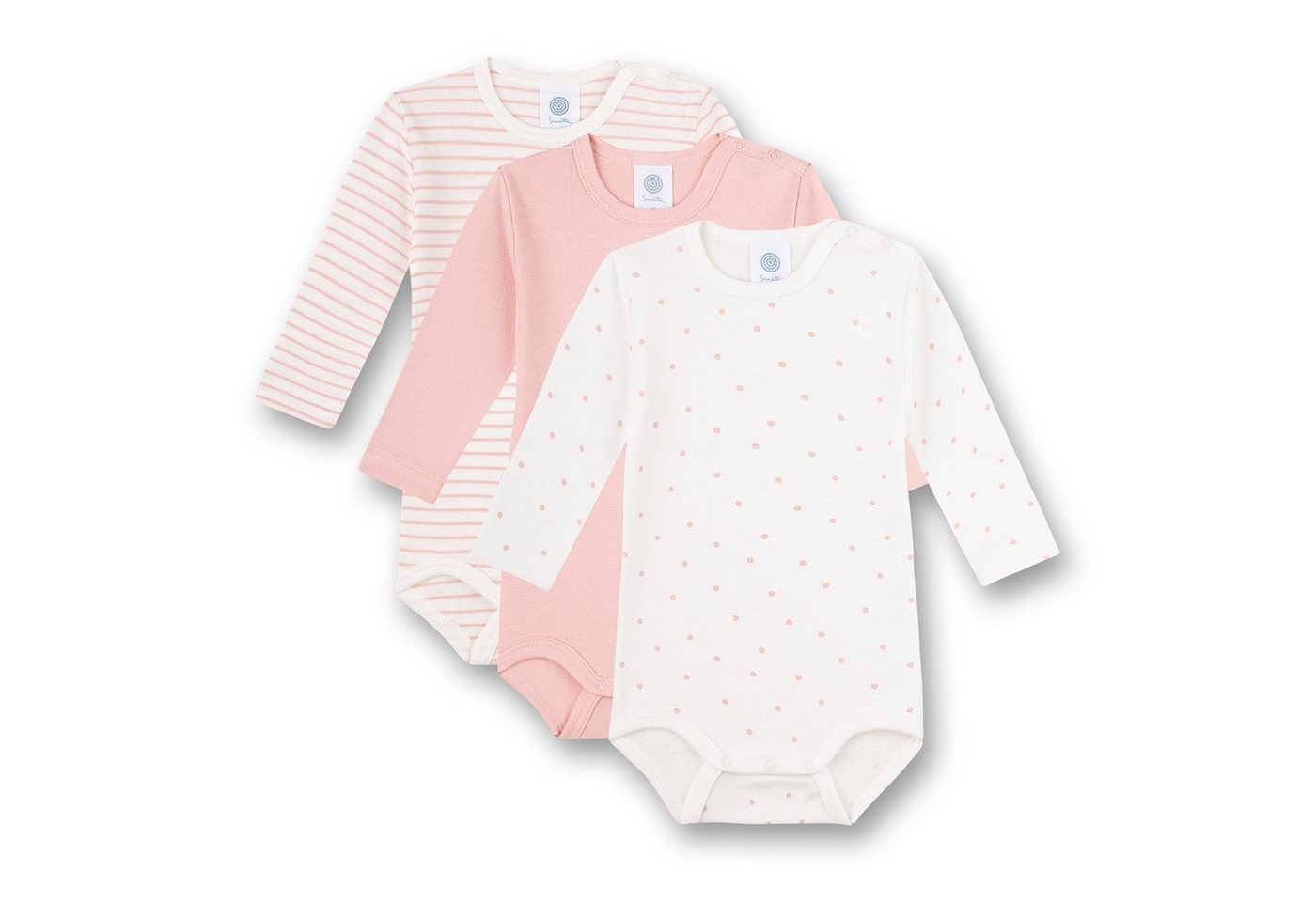 Sanetta Strampler Baby Body 3er Pack - Langarm Strampler mit Muster von Sanetta