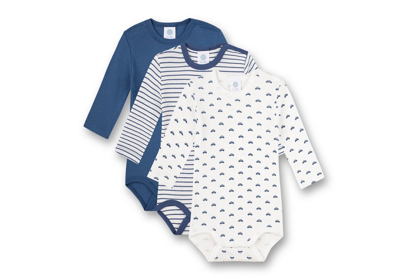 Sanetta Strampler Baby Body 3er Pack - Langarm Strampler mit Muster von Sanetta