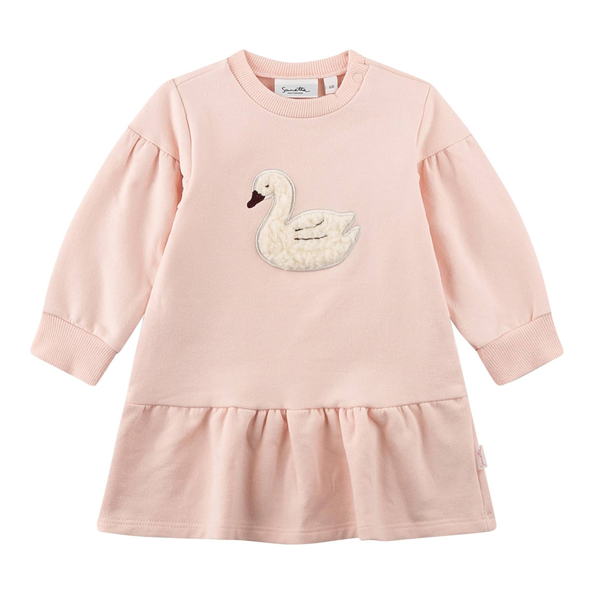 Sanetta Sweatkleid Plüsch-Schwan von Sanetta