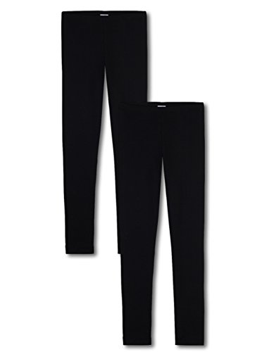 Sanetta Unisex Unterhose lang im Doppelpack aus 100% Baumwolle, Blau (Neptun 50226) 176, Farbe:Schwarz (Super Black 10015), Größe:116 von Sanetta