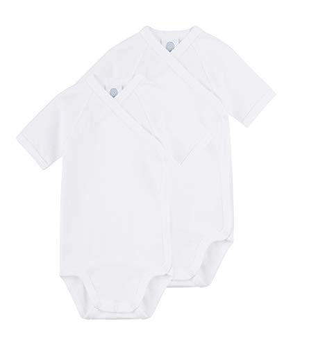 Sanetta Unisex Wickelbody Kurzarm im Doppelpack aus Bio-Baumwolle, 50 von Sanetta