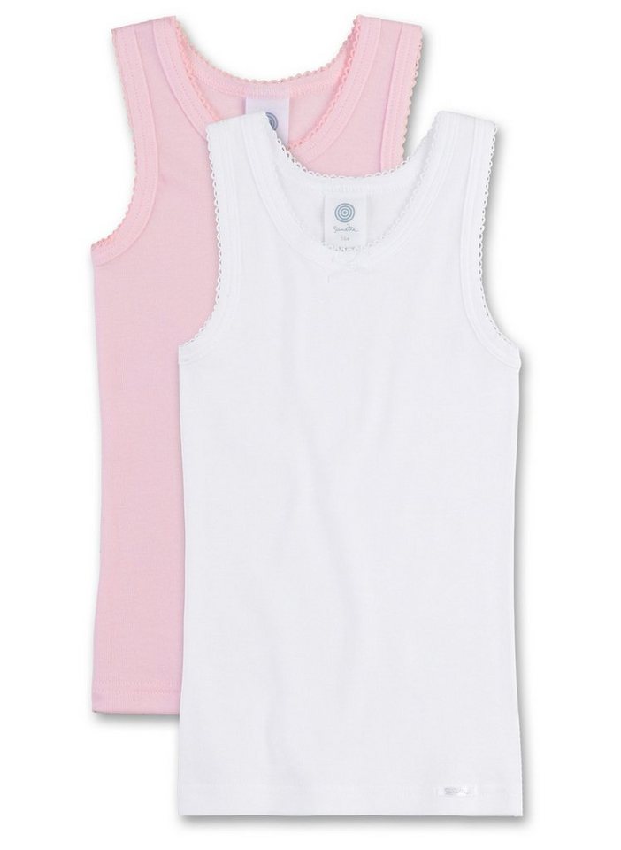 Sanetta Unterhemd Mädchen Unterhemd, 2er Pack - Shirt ohne Arme, Top von Sanetta