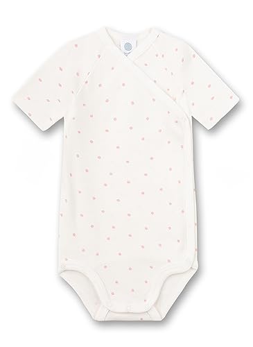 Sanetta Baby-Wickelbody kurzarm weiß Dots | Nachhaltiger und süßer Wickelbody für Mädchen aus Bio-Baumwolle. Baby Wickelbody von Sanetta