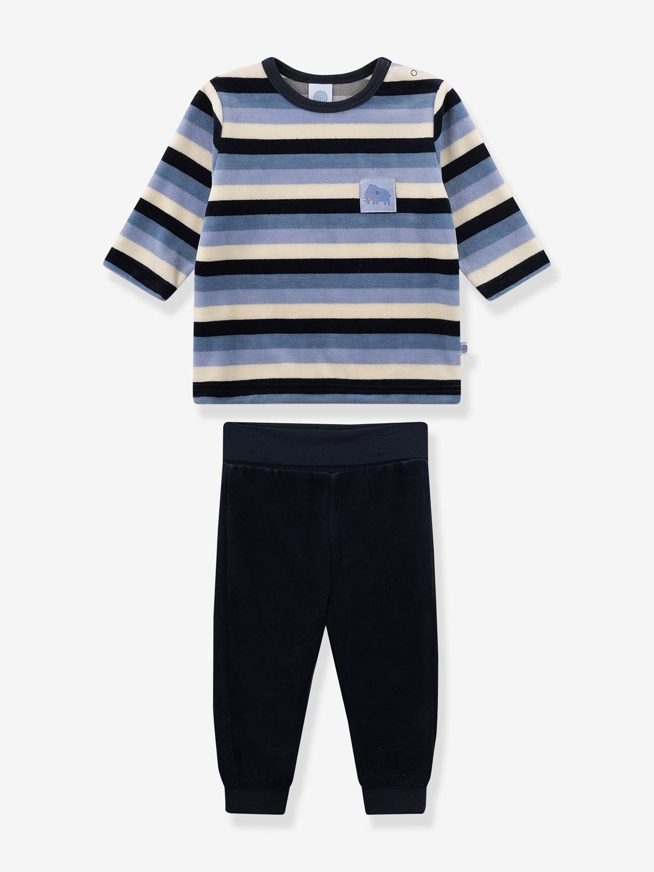 Schlafanzug STREIFEN Jungen Sanetta Samt von Sanetta