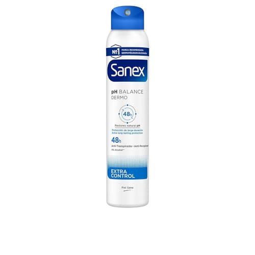 Sanex Dermo Extra Control, Deodorant, für Damen und Herren, 6 Stück x 200 ml von Sanex