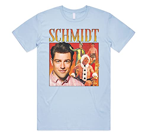 Sanfran Clothing Schmidt Homage Top Lustiges TV Icon Geschenk Herren Damen Mädchen T-Shirt, hellblau, Large von Sanfran Clothing