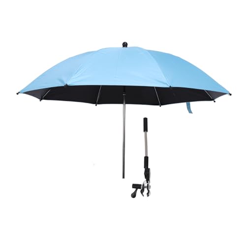 Sangeponiang Für das Baby für universelle Baby-Parasol-Clip-on-Sonnenschatten mit 360 Grad Verstellbarer Klemme für Kinderwagen und Dreirads (Blau) von Sangeponiang