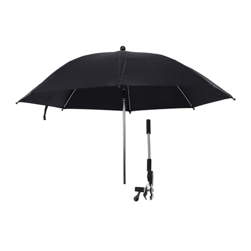 Sangeponiang Für das Baby für universelle Baby-Parasol-Clip-on-Sonnenschatten mit 360 Grad Verstellbarer Klemme für Kinderwagen und Dreirads (Schwarz) von Sangeponiang