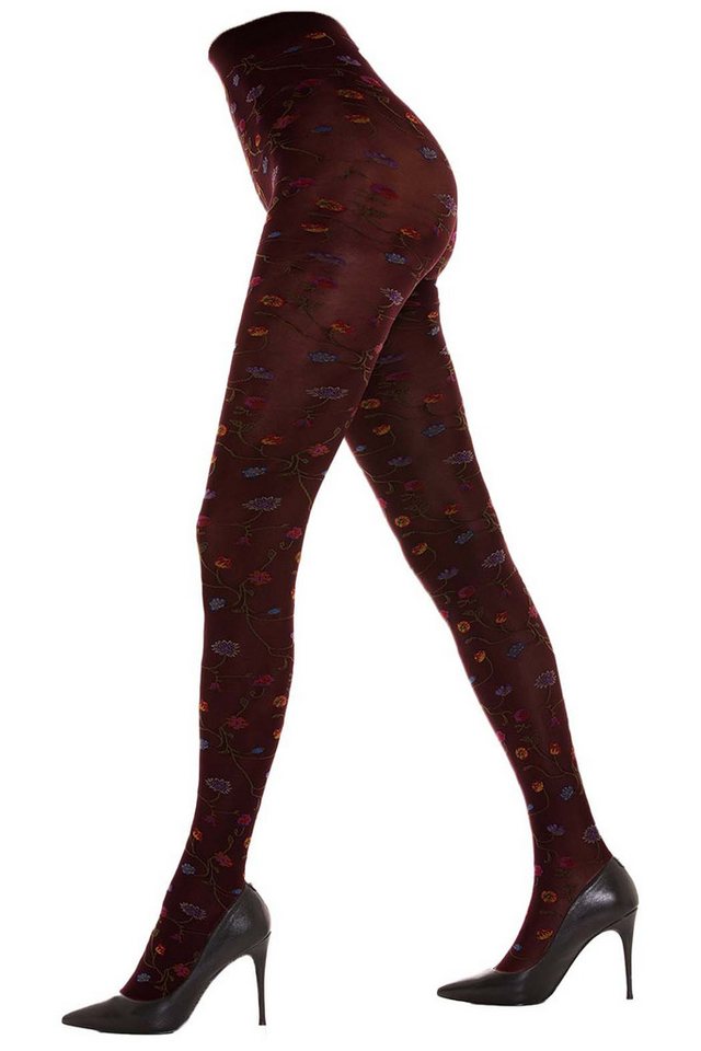 Sangiacomo Feinstrumpfhose mit Floralem Muster FLEURS 80 DEN (1 St. 1er-Pack) Blickdicht, matt von Sangiacomo