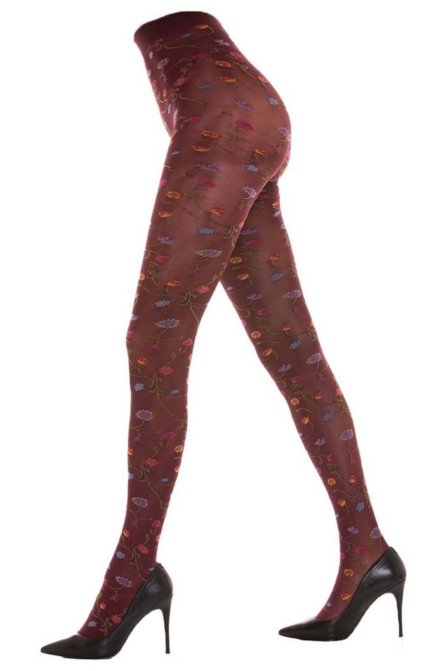 Sangiacomo Feinstrumpfhose mit Floralem Muster FLEURS 80 DEN (1 St. 1er-Pack) Blickdicht, matt von Sangiacomo