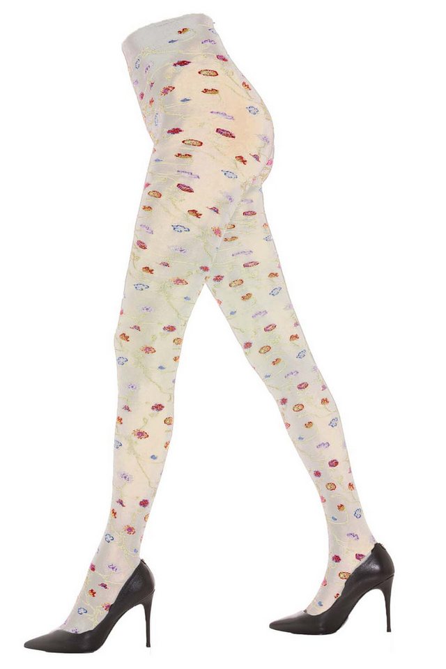 Sangiacomo Feinstrumpfhose mit Floralem Muster FLEURS 80 DEN (1 St. 1er-Pack) Blickdicht, matt von Sangiacomo