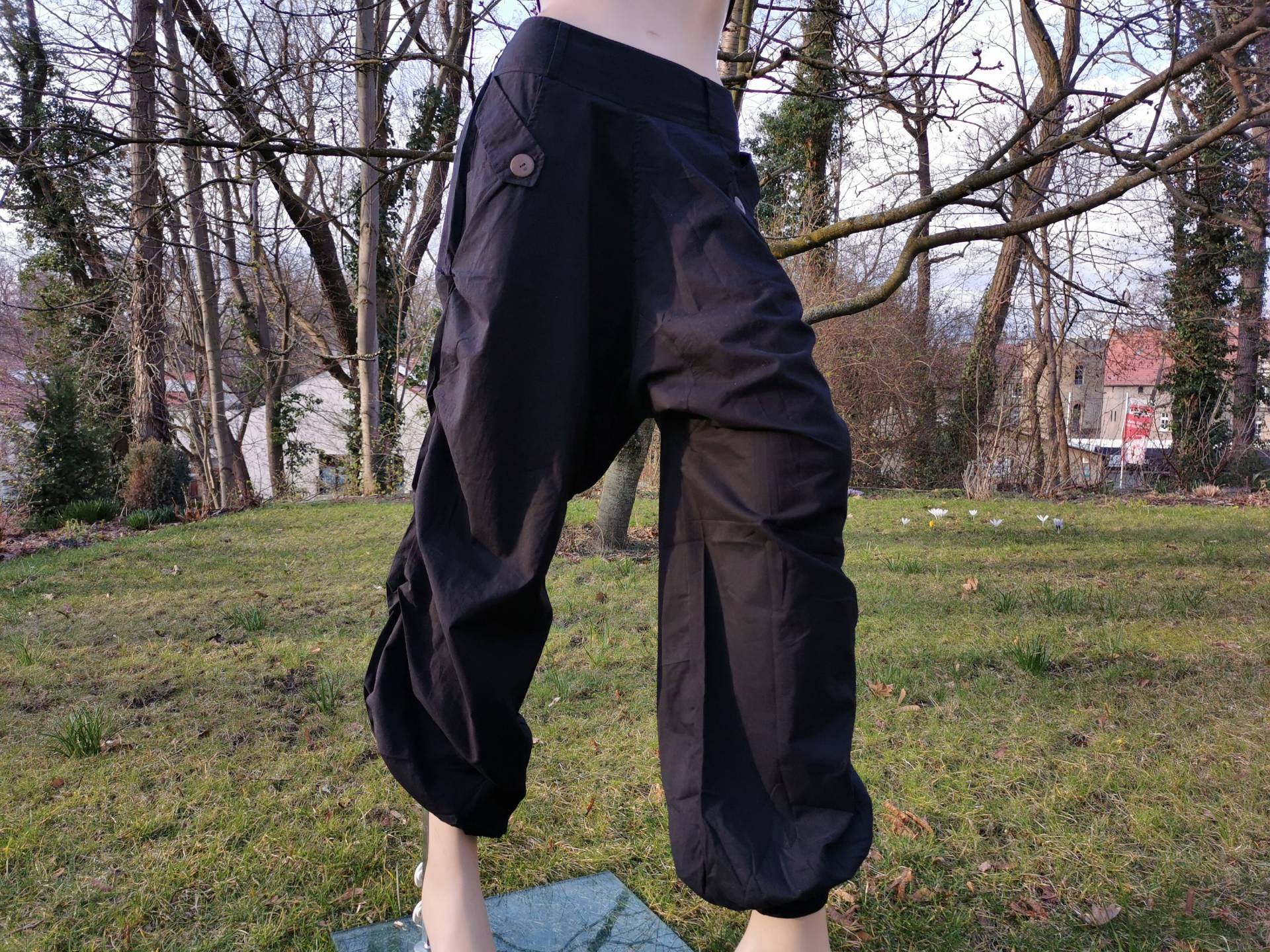 Haremshose Mit Taschen Und Seitlicher Raffung Gr. 36/38 - 40 Pumphose Psy Goa Lang S/M Schwarz Braun Grün Haremshose Mit Taschen Und Seitlicher Raffung Gr. 36/38 - 40 Pumphose Psy Goa Lang S/M Schwarz Braun Grün von SangmoLa