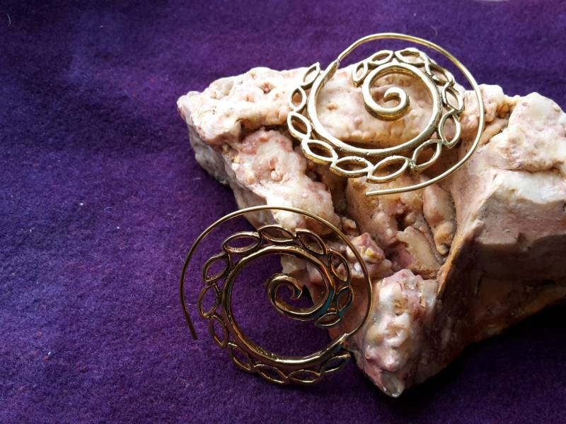 Ohrringe Spiralen Creolen Hippie Gipsy Spirit Psy Goa Trance Festival Boho Bohemian Nomadic Yogini von SangmoLa