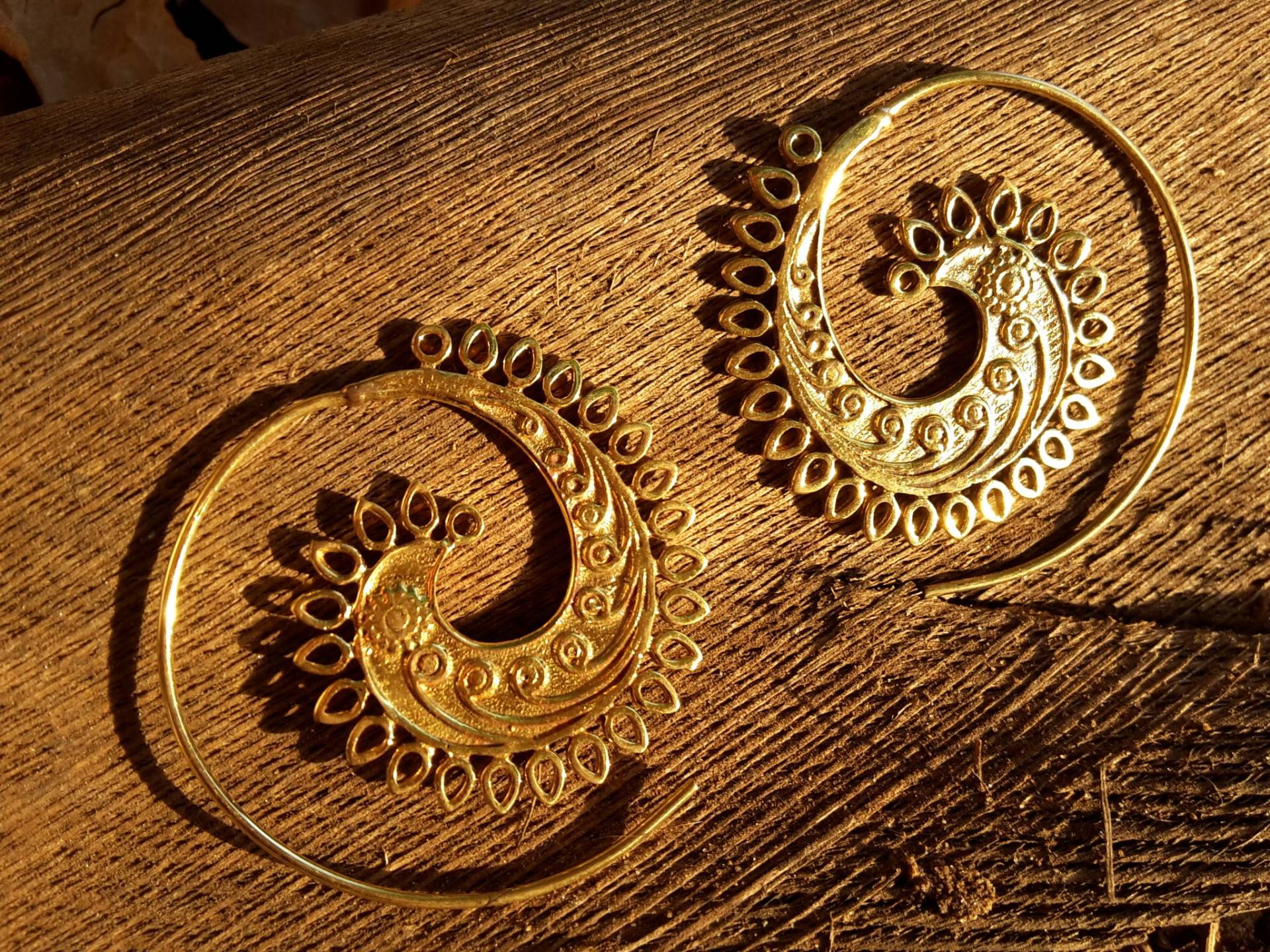 Ohrringe Spiralen Creolen "Kundalini" Hippie Gipsy Spirit Symbol Psy Goa Trance Festival Boho Bohemian von SangmoLa