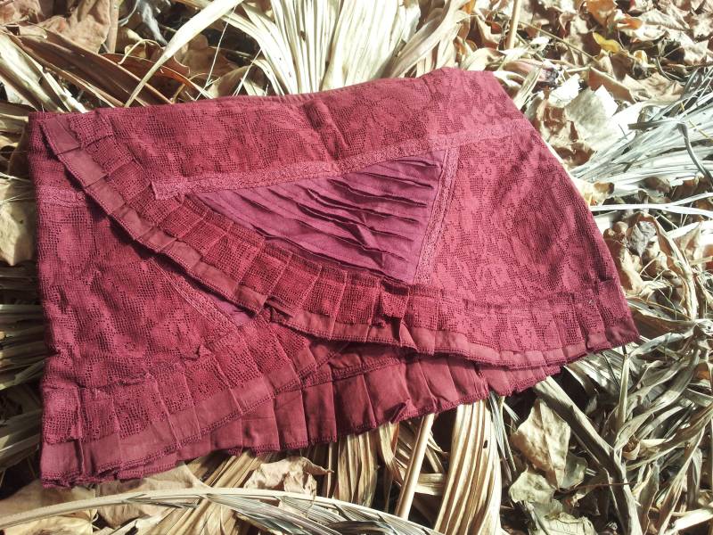 Wickelrock Cacheur Fairy Psy Goa Gipsy Pixie Olive Grün Braun Schwarz Rot S M L Xl Xxl Festival Boho Cutout Steampunk Vegan von SangmoLa