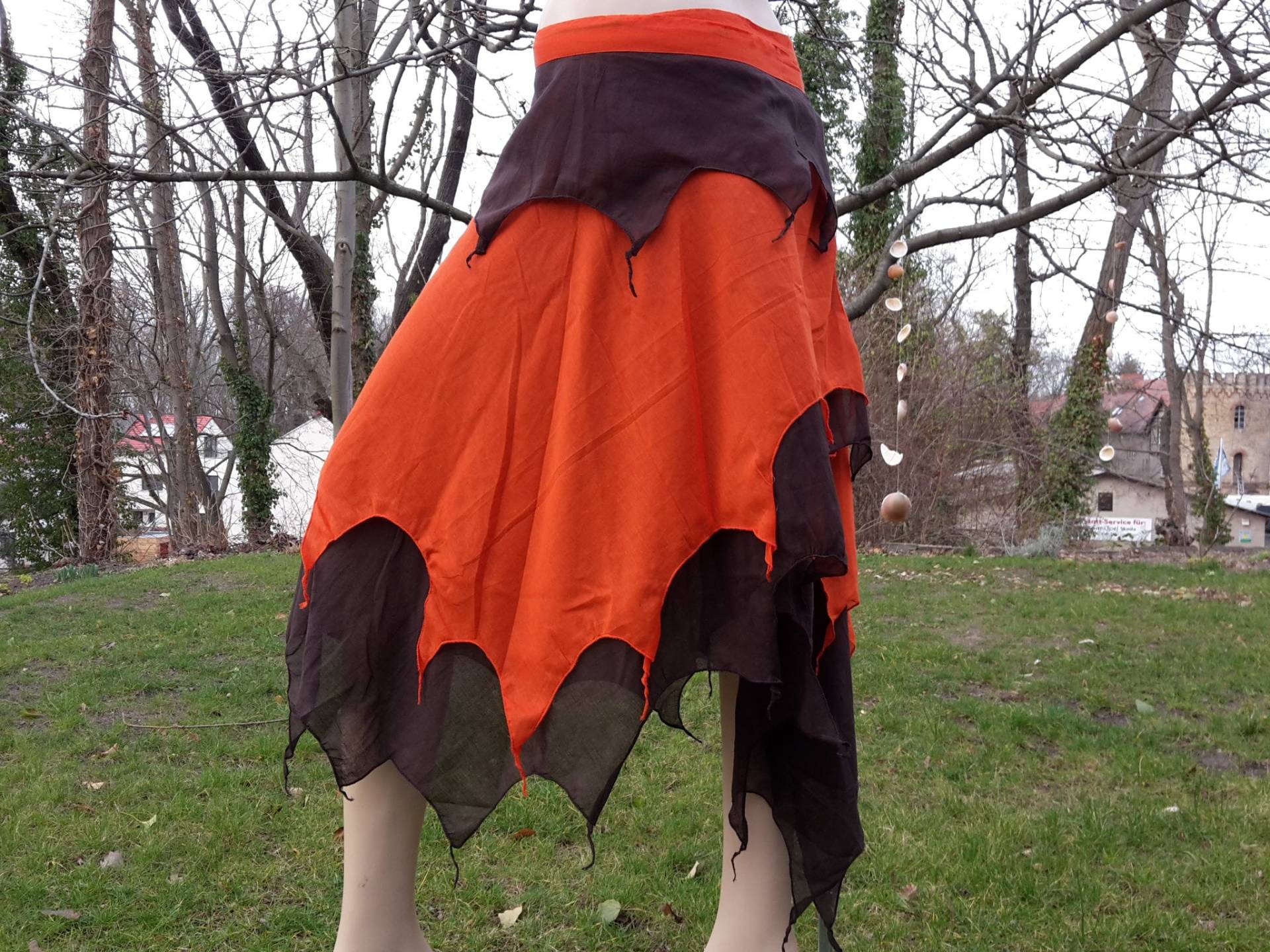 Zipfelrock Lagenlook Wickelrock Gipsy Braun Orange Wendbar Wenderock Mit Zipfeln Wadenlang Midi Hippie Festival Alternativ Larp Zipfelrock Lagenlook Wickelrock Gipsy Braun Orange Wendbar Wenderock Mit Zipfeln Wadenlang Midi Hippie Festival Alternativ Larp von SangmoLa