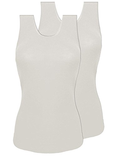 Sangora 2er Sparpack Damen Achselhemd 7960801 = XL in wollweiss-wollweiss von Sangora