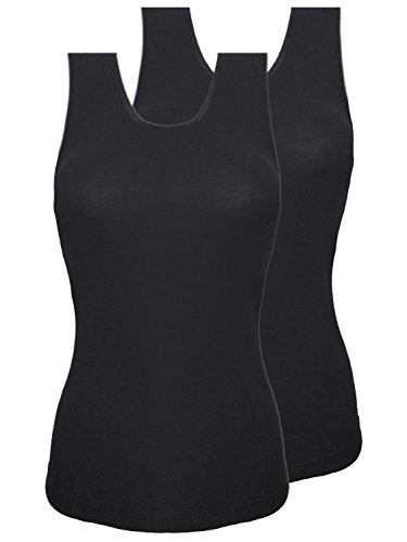 Sangora 2er Sparpack Damen Achselhemd 7960801 = XXL in Schwarz-Schwarz von Sangora