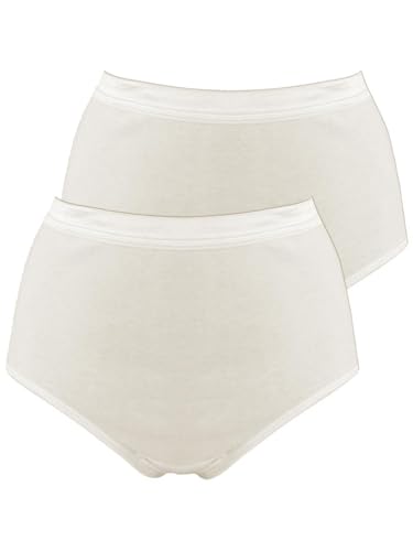 Sangora 2er Sparpack Damen-Taillenslip 8010740 = M in wollweiss von Sangora