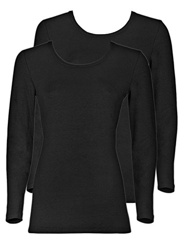 Sangora 2er Sparpack Damen-Unterhemd 8010830 = M in Schwarz-Schwarz von Sangora
