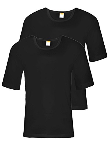Sangora 2er Sparpack Herren Unterhemd 8010070 = L in Schwarz-Schwarz von Sangora