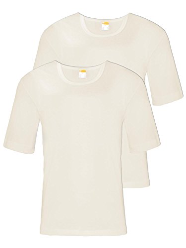Sangora 2er Sparpack Herren Unterhemd 8010070 = M in wollweiss-wollweiss von Sangora