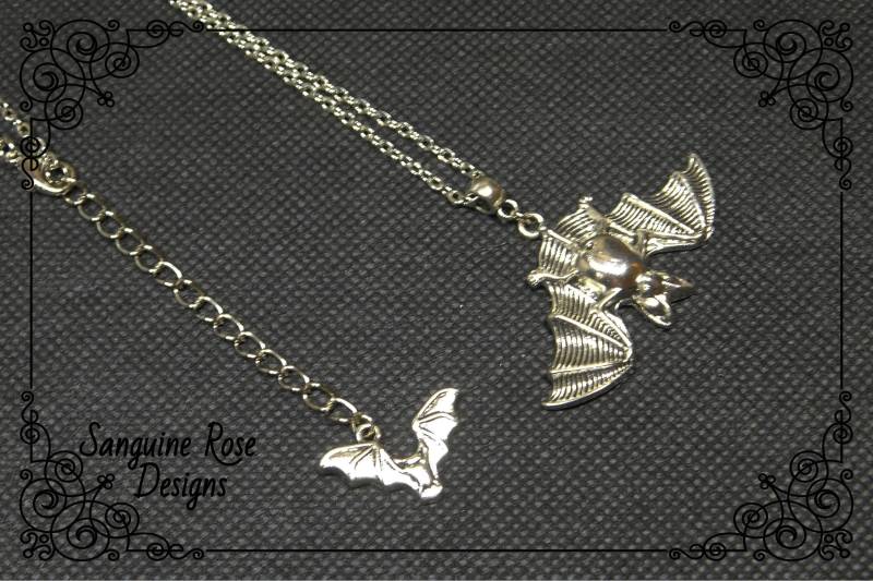 Gothic Fledermaus Halskette, Gothic Fledermaus Schmuck, Halskette von SanguineRoseDesigns