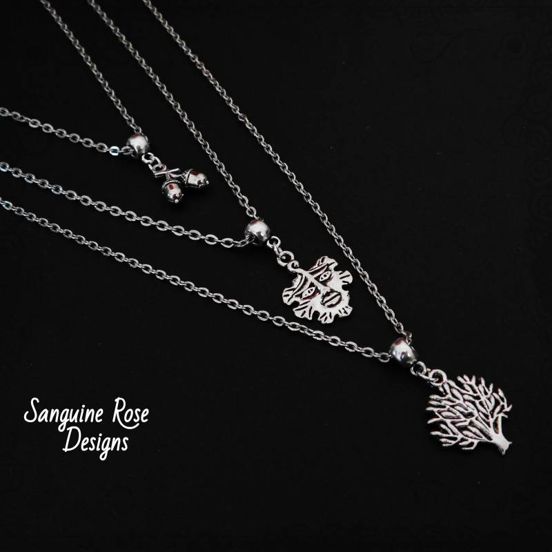 Green Man Baum Des Lebens Halskette Pagan Silber Acorn Halskette von SanguineRoseDesigns
