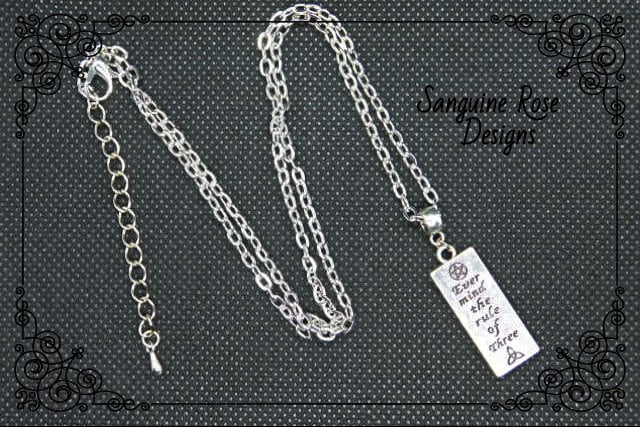 Rule Of Three Pagan Halskette, Wicca Silber "Ever Mind The Rule Of Three" Verschiedene Längen, Handgemachte Einstellbare Halskette." von SanguineRoseDesigns