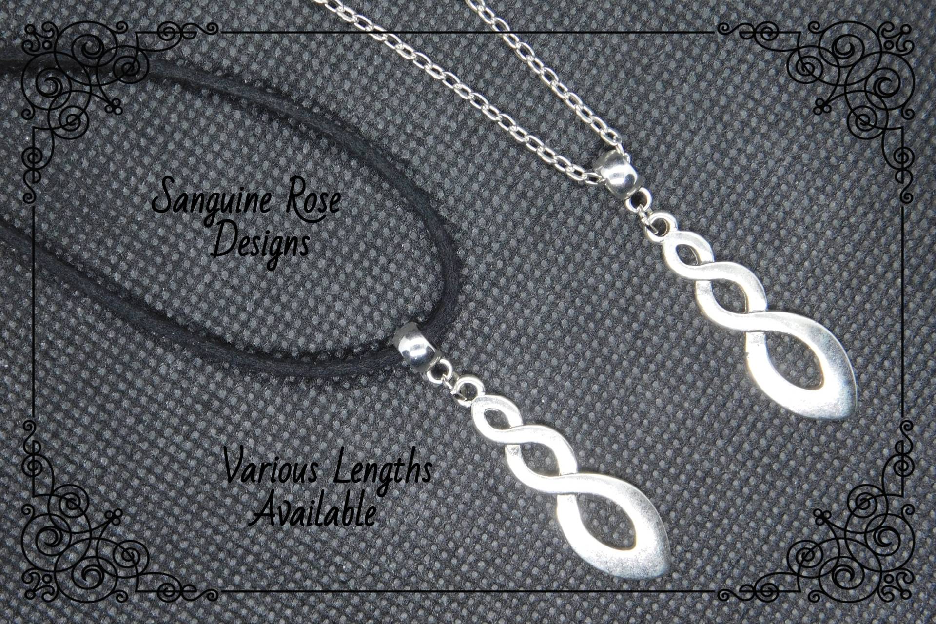 Spirale Des Lebens Anhänger Halskette, Pagan Wicca, Samt Oder Silber, Handgemacht von SanguineRoseDesigns