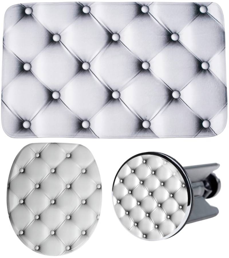 Sanilo Badaccessoire-Set "Comfort" bestehend aus WC-Sitz, Badteppich und Waschbeckenstöpsel von Sanilo