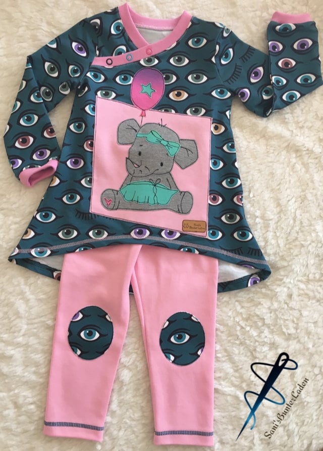 Set Aus Tunika Und Leggins Gr. 92 von SanisBunterLaden