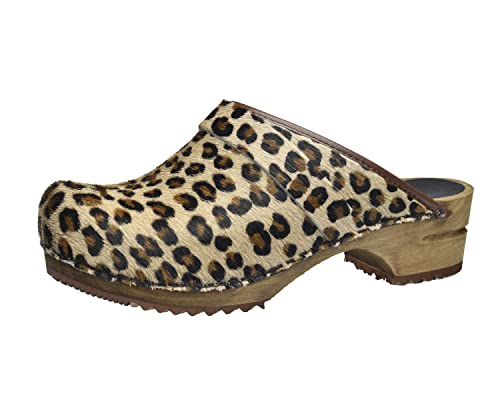 Sanita Caroline Damen Clogs, Braun (Brown Leopard 87), 39 von Sanita