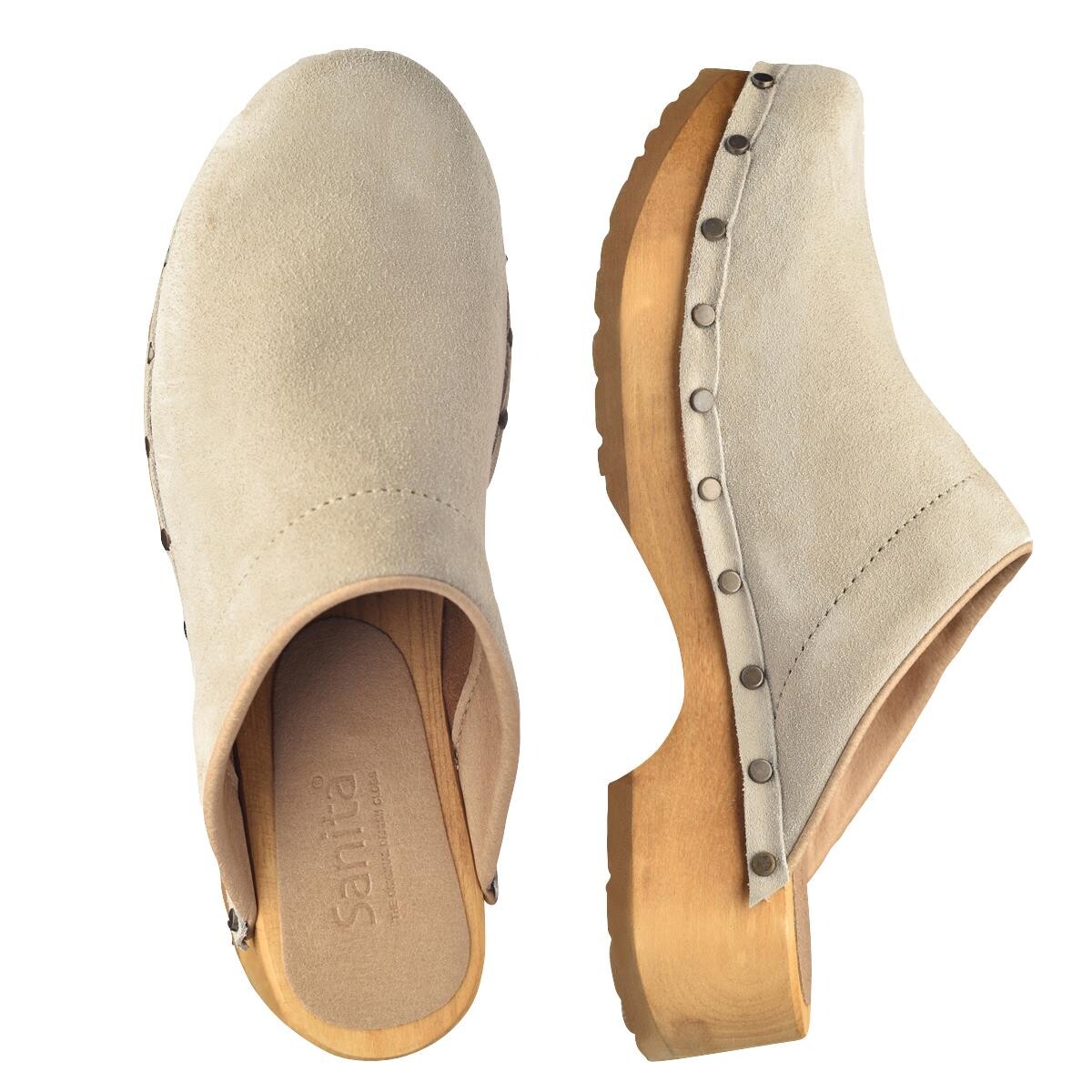 Sanita Cho Clogs Beige, Größe: 35, Damen, Holzclogs von Sanita