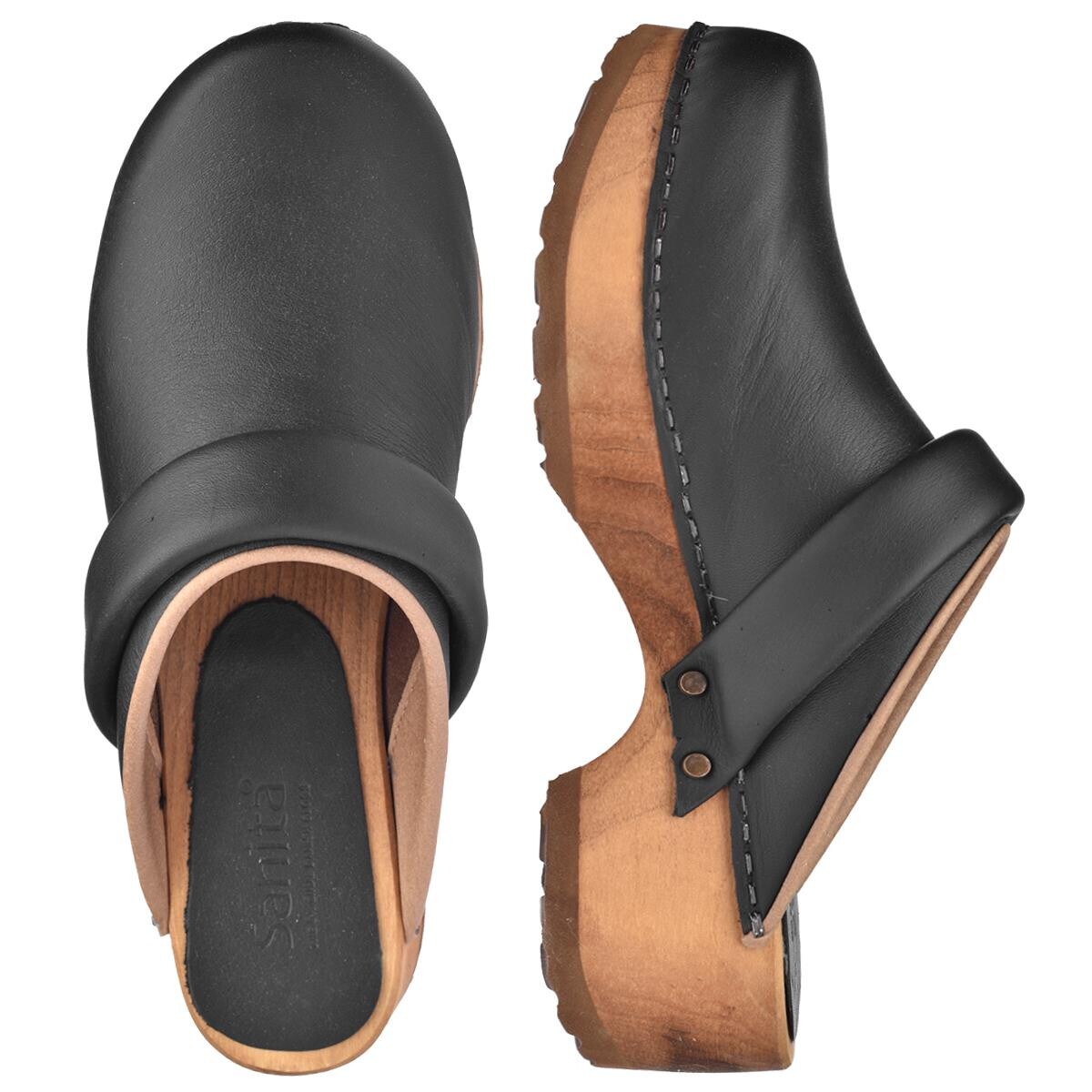 Sanita Chuso Clogs Schwarz, Größe: 41, Damen, Holzclogs von Sanita