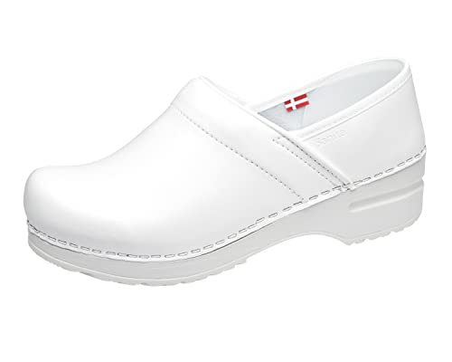 Sanita Professional geschlossener Clog | Original handgemacht für Damen | Anatomisch geformtes Fußbett mit weichem Schaum | Größe: 40, Weiss von Sanita