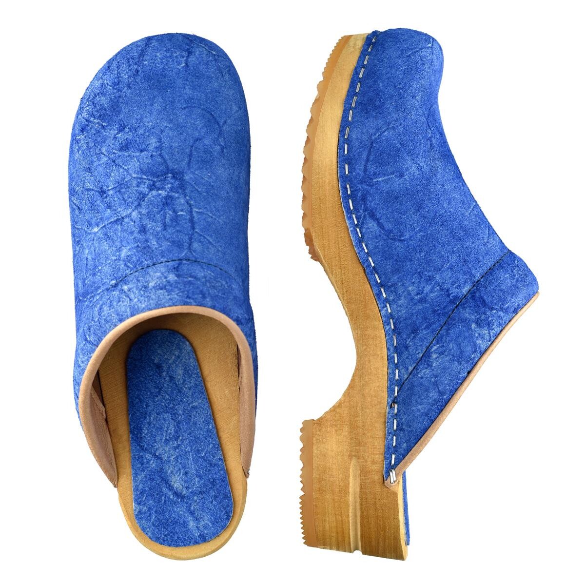 Sanita Hairy Clogs Blau, Größe: 36, Damen, Holzclogs von Sanita