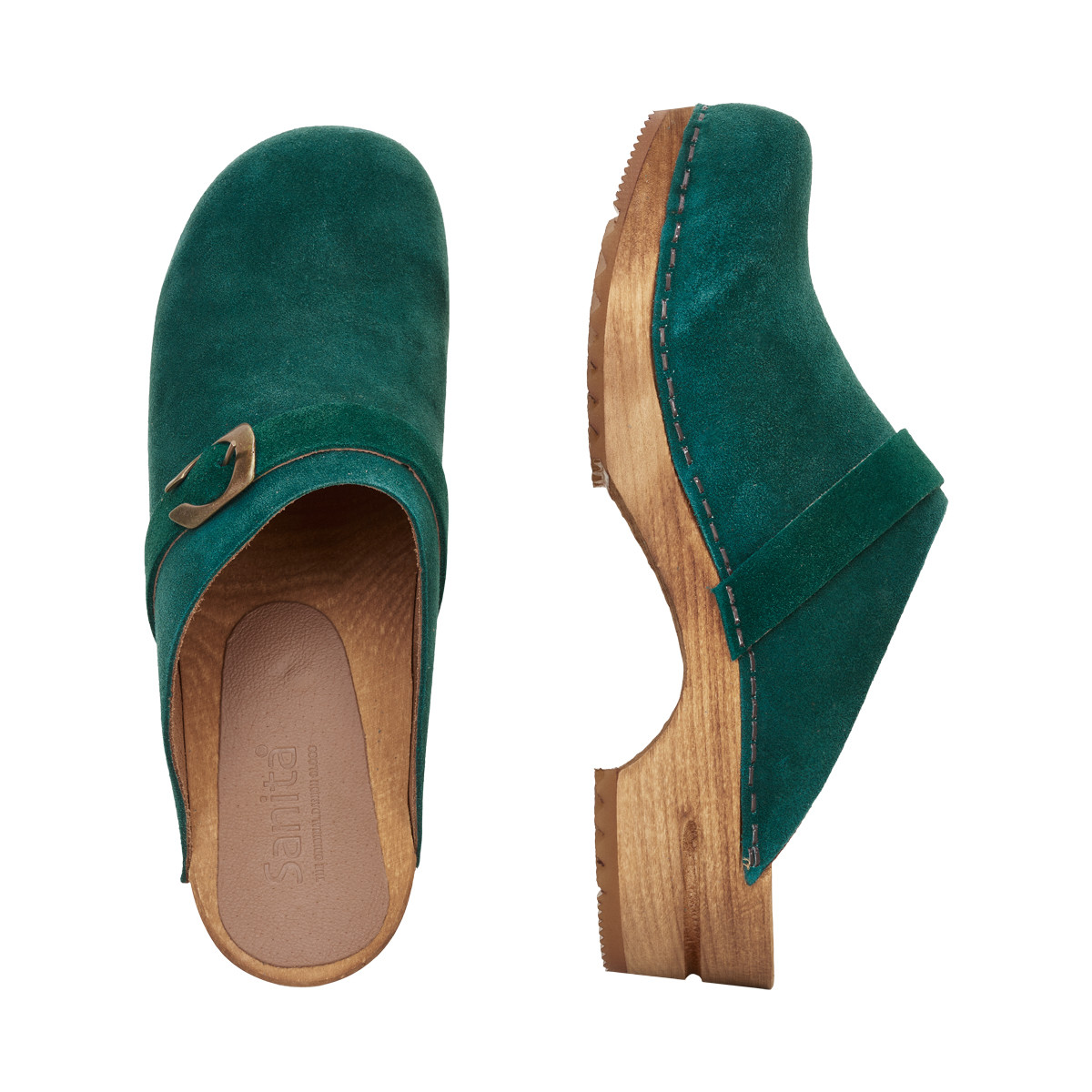 Sanita Hedi Clogs Grün, Größe: 37, Damen, Holzclogs von Sanita